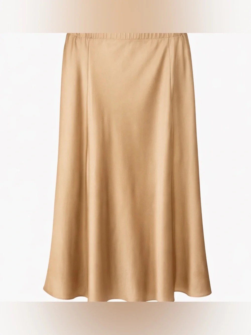 J.Crew Gwyneth Slip Skirt XXL Champagne Satin Midi NWT